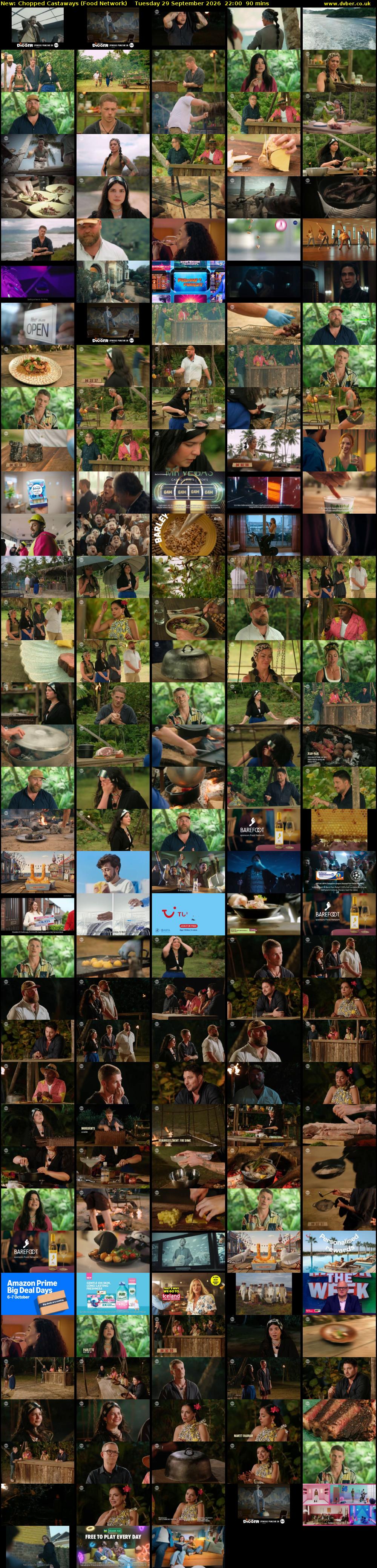 Chopped Castaways (Food Network) Tuesday 29 September 2026 22:00 - 23:30