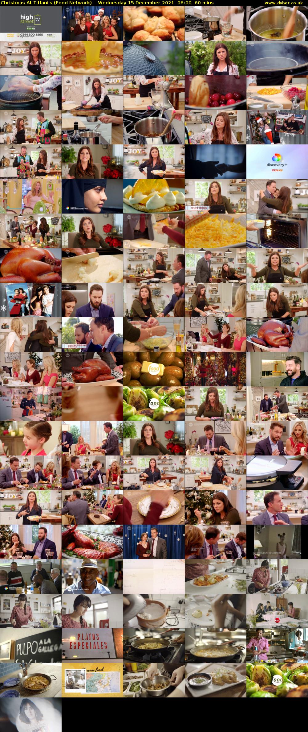 Christmas At Tiffani's (Food Network) Wednesday 15 December 2021 06:00 - 07:00