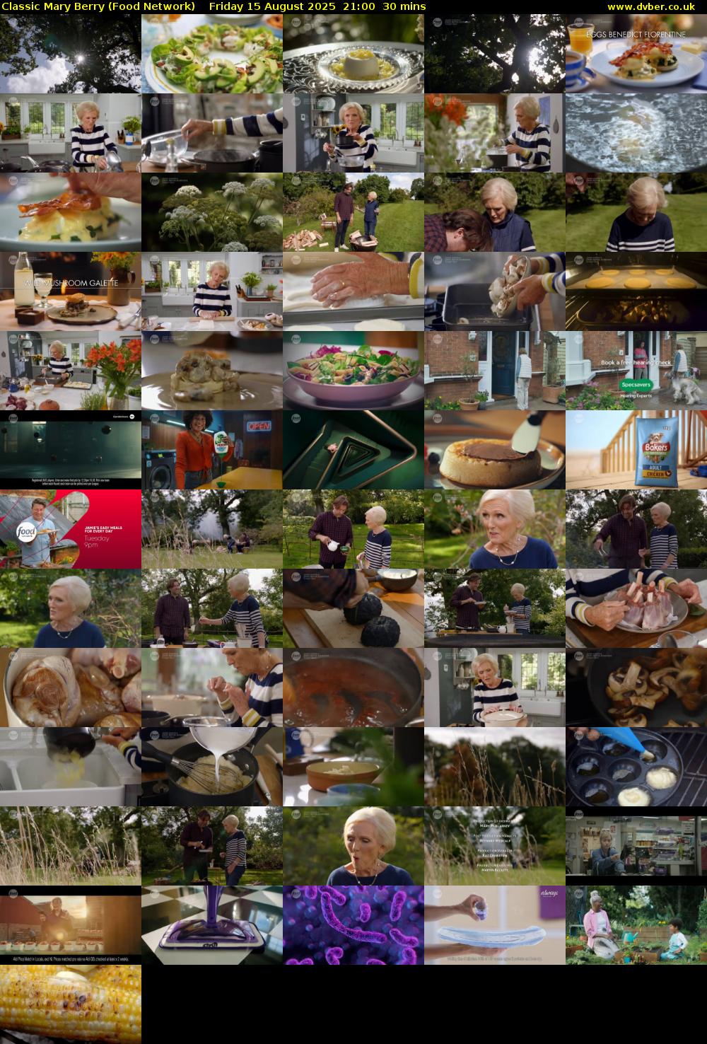 Classic Mary Berry (Food Network) Friday 15 August 2025 21:00 - 21:30