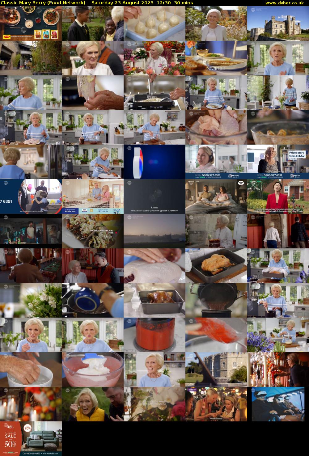 Classic Mary Berry (Food Network) Saturday 23 August 2025 12:30 - 13:00