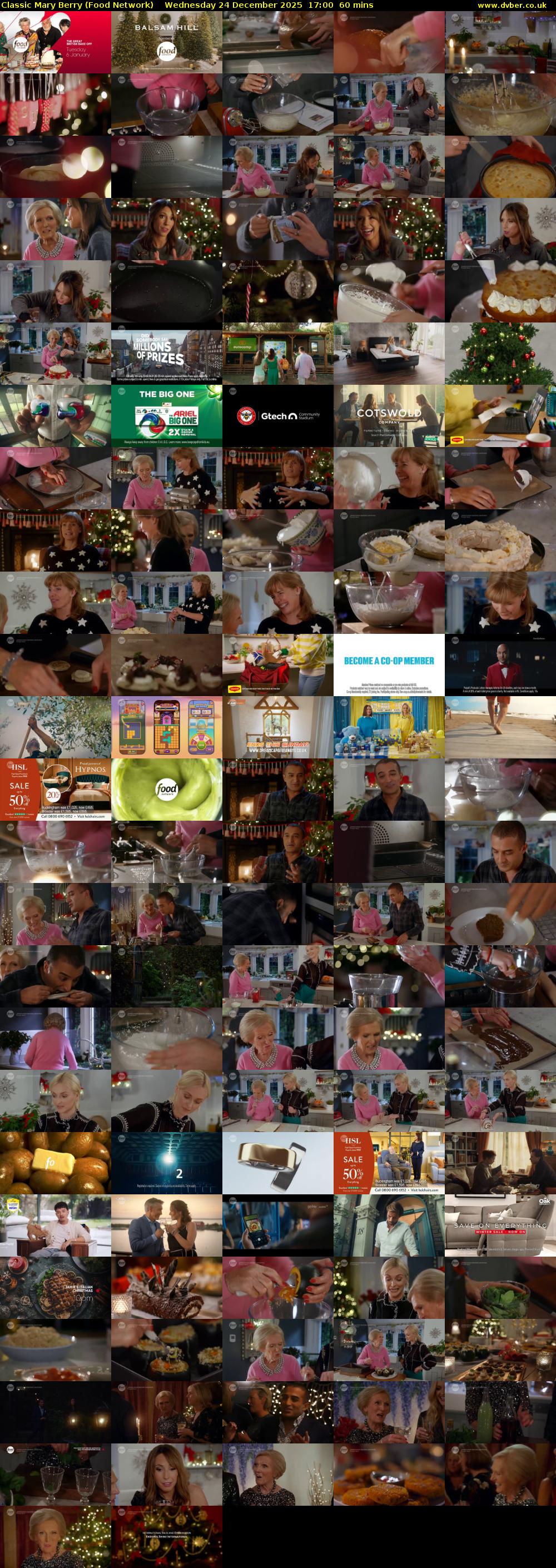 Classic Mary Berry (Food Network) Wednesday 24 December 2025 17:00 - 18:00