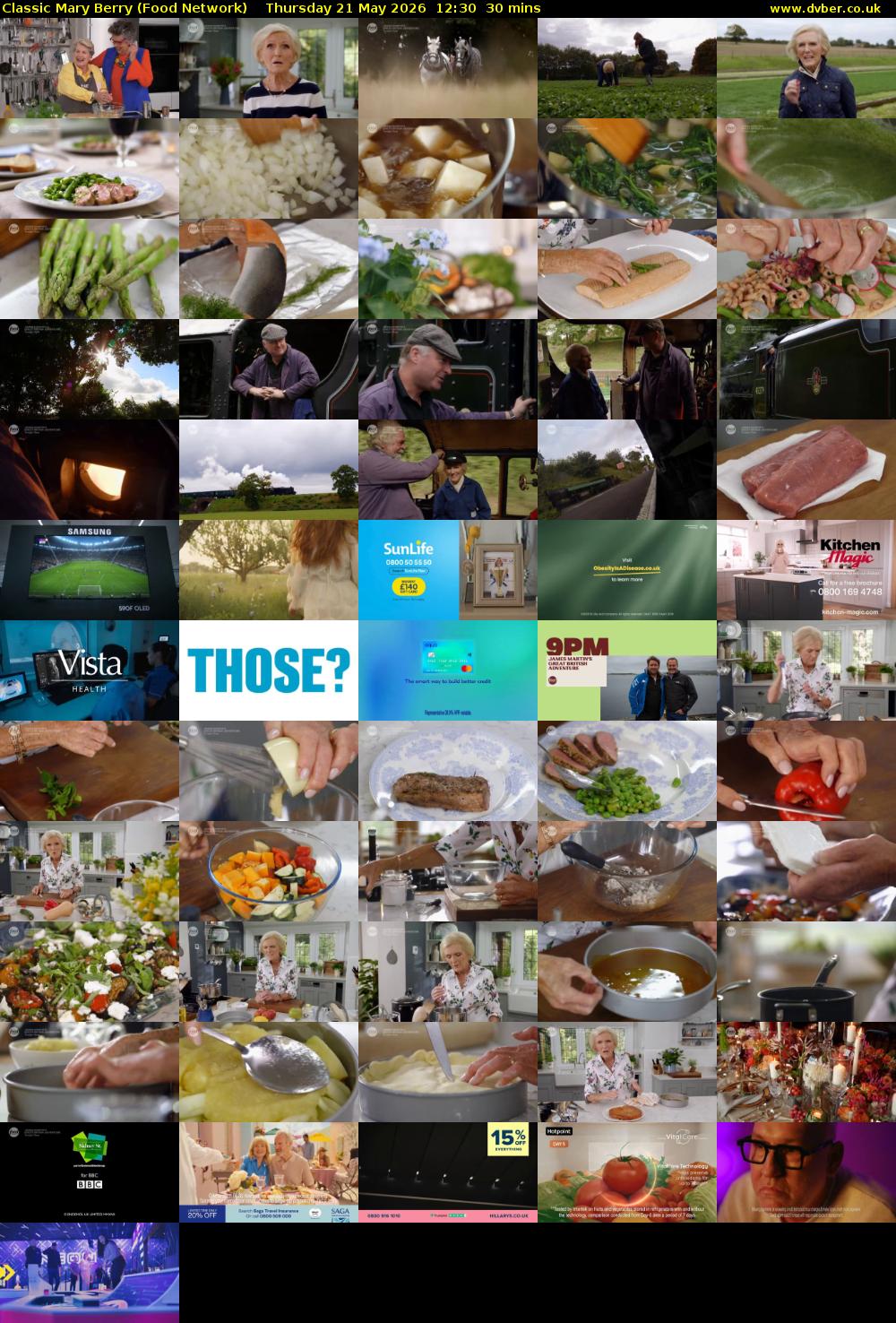 Classic Mary Berry (Food Network) Thursday 21 May 2026 12:30 - 13:00