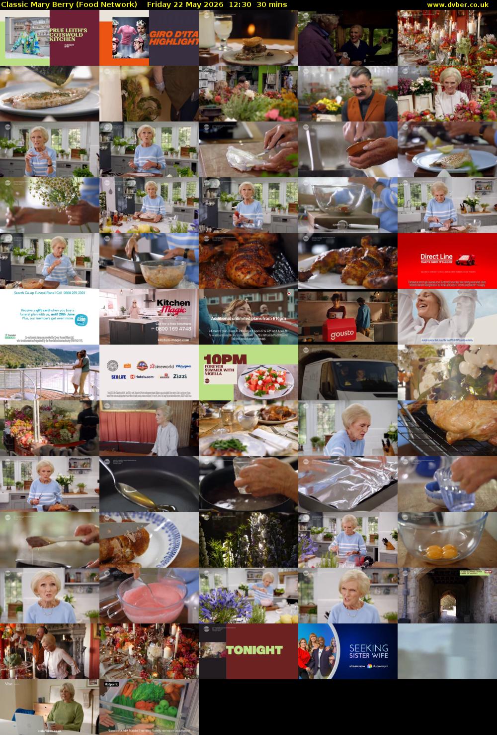Classic Mary Berry (Food Network) Friday 22 May 2026 12:30 - 13:00