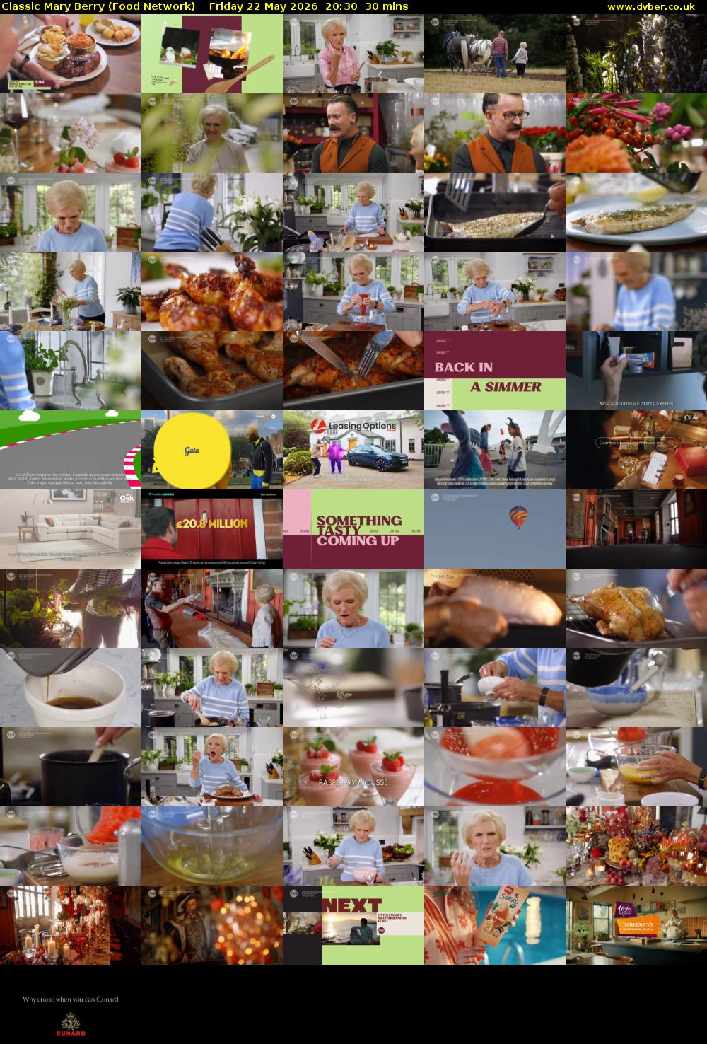 Classic Mary Berry (Food Network) Friday 22 May 2026 20:30 - 21:00