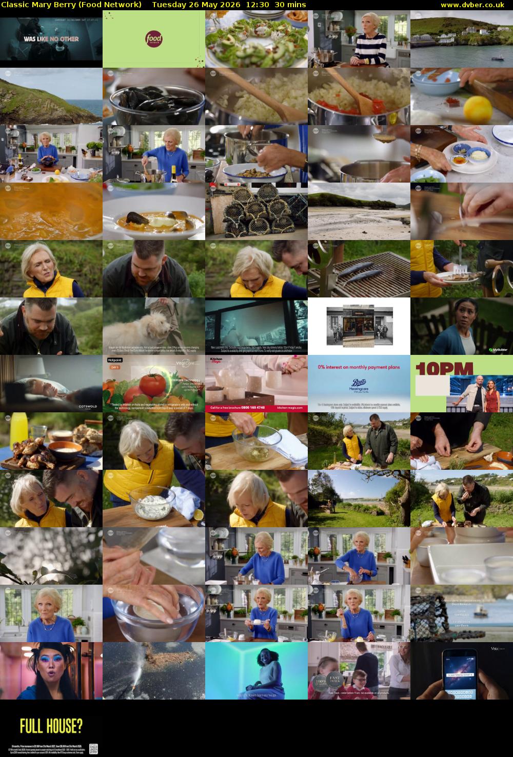 Classic Mary Berry (Food Network) Tuesday 26 May 2026 12:30 - 13:00