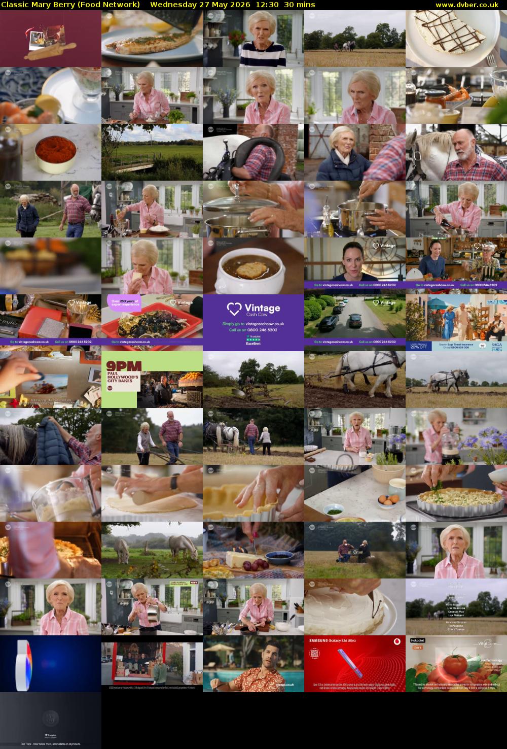 Classic Mary Berry (Food Network) Wednesday 27 May 2026 12:30 - 13:00