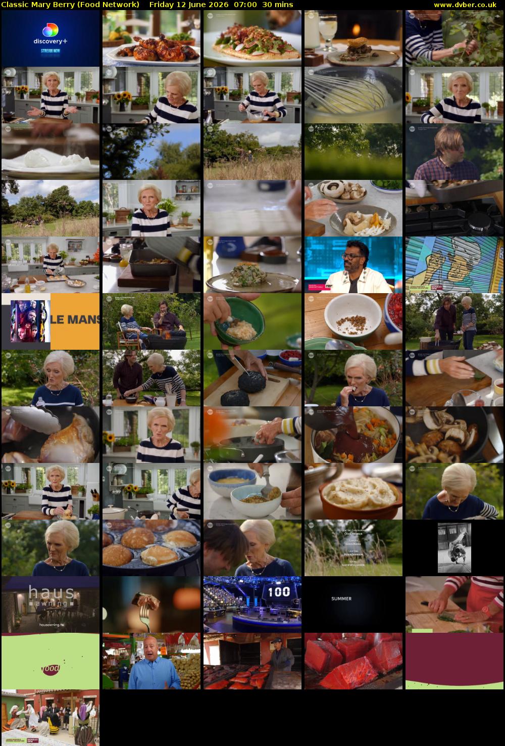Classic Mary Berry (Food Network) Friday 12 June 2026 07:00 - 07:30