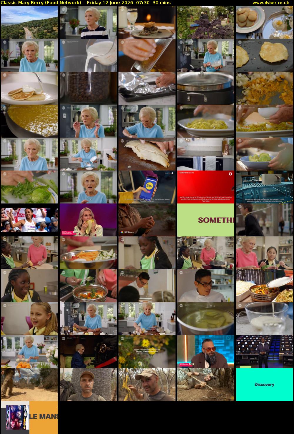 Classic Mary Berry (Food Network) Friday 12 June 2026 07:30 - 08:00