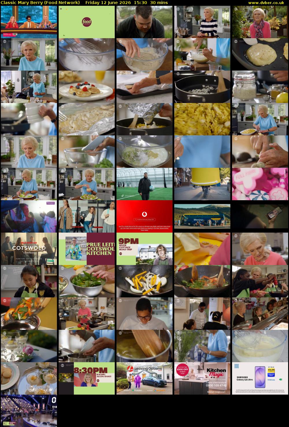 Classic Mary Berry (Food Network) Friday 12 June 2026 15:30 - 16:00