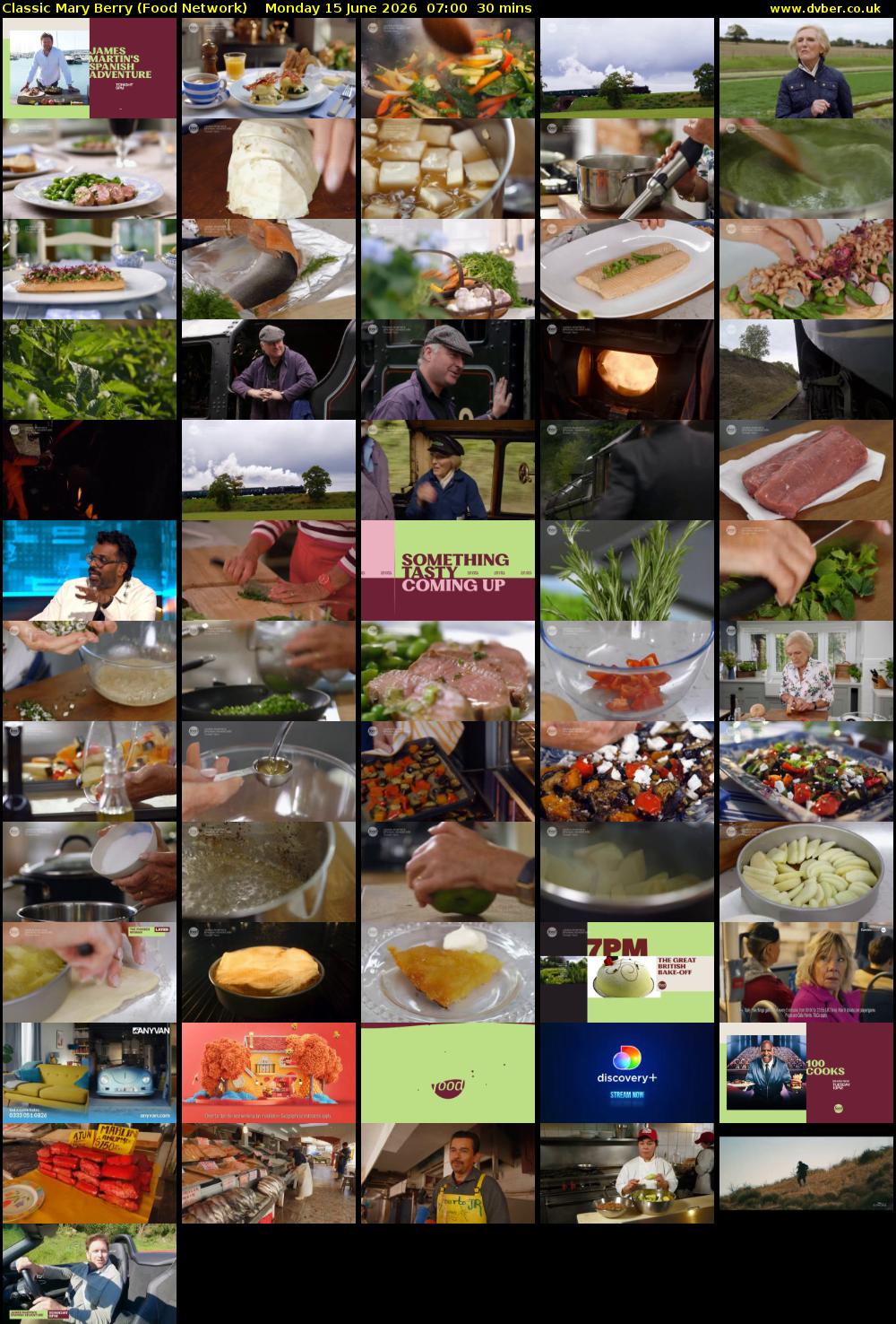 Classic Mary Berry (Food Network) Monday 15 June 2026 07:00 - 07:30