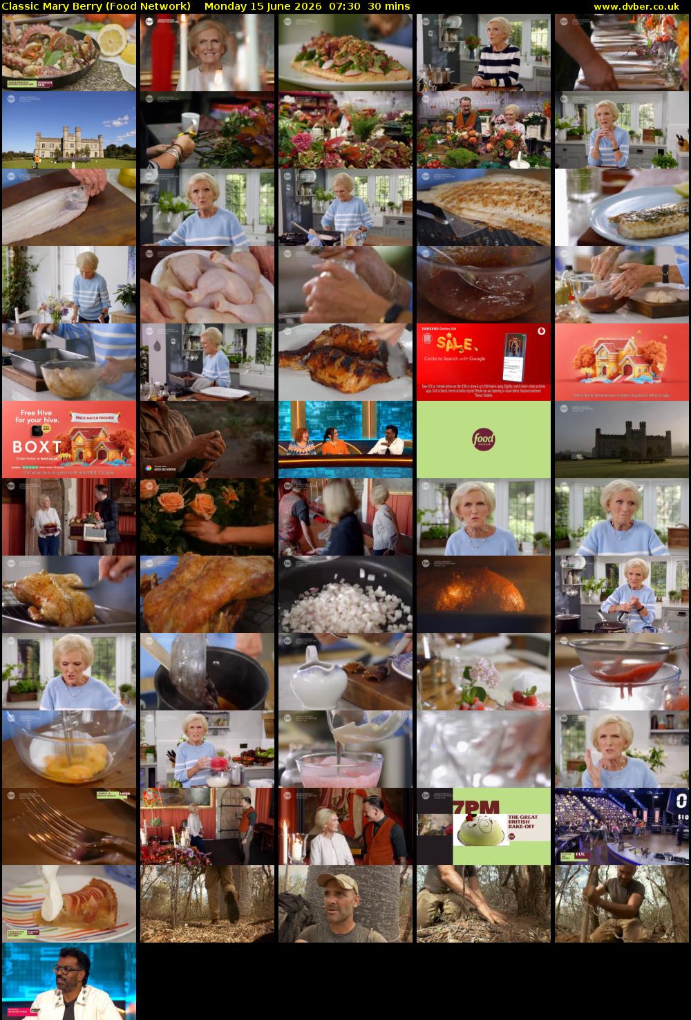 Classic Mary Berry (Food Network) Monday 15 June 2026 07:30 - 08:00