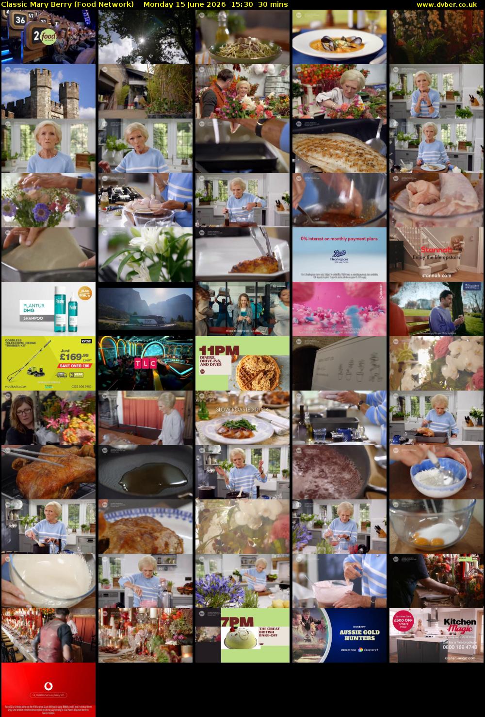 Classic Mary Berry (Food Network) Monday 15 June 2026 15:30 - 16:00