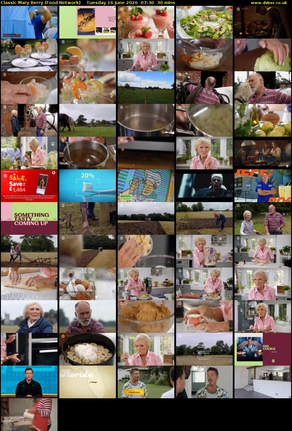 Classic Mary Berry (Food Network) Tuesday 16 June 2026 07:30 - 08:00