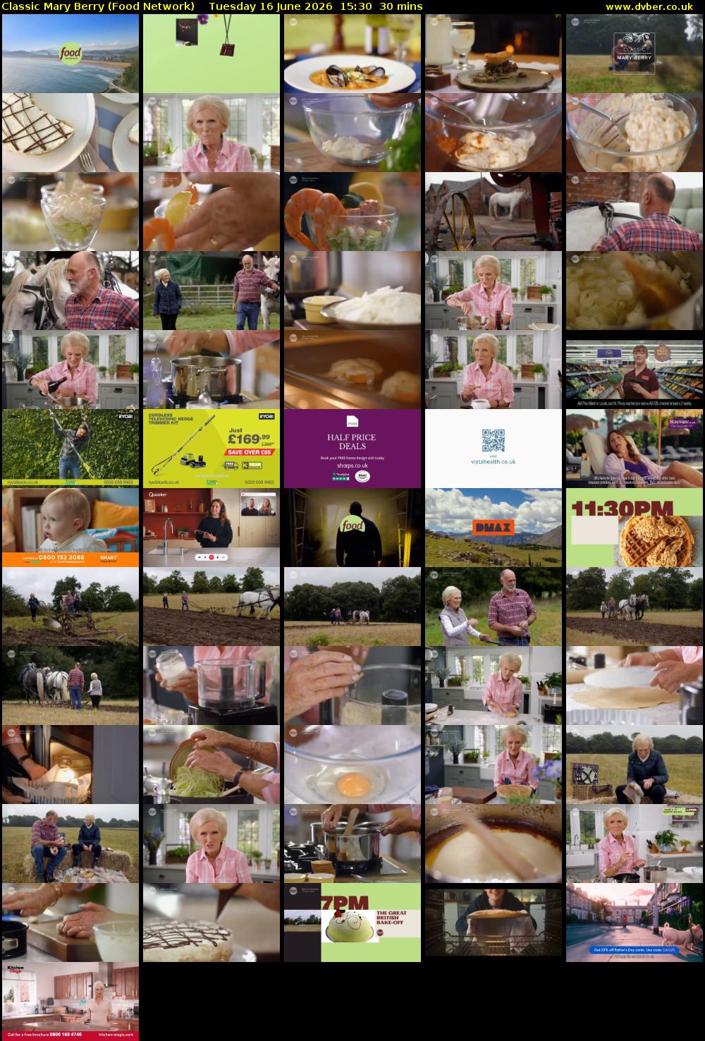 Classic Mary Berry (Food Network) Tuesday 16 June 2026 15:30 - 16:00
