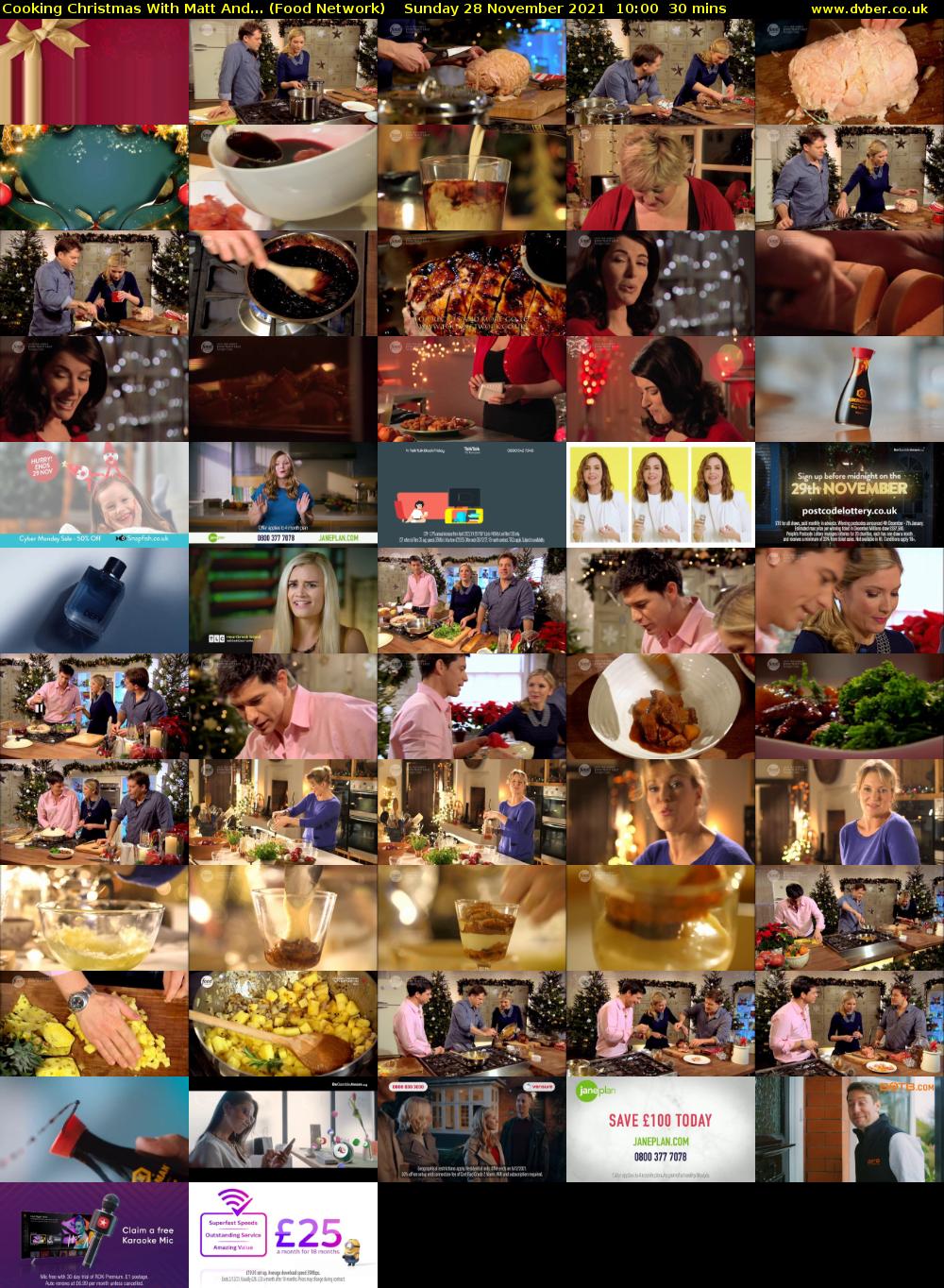 Cooking Christmas With Matt And... (Food Network) Sunday 28 November 2021 10:00 - 10:30