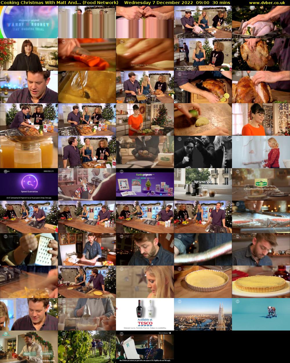 Cooking Christmas With Matt And... (Food Network) Wednesday 7 December 2022 09:00 - 09:30