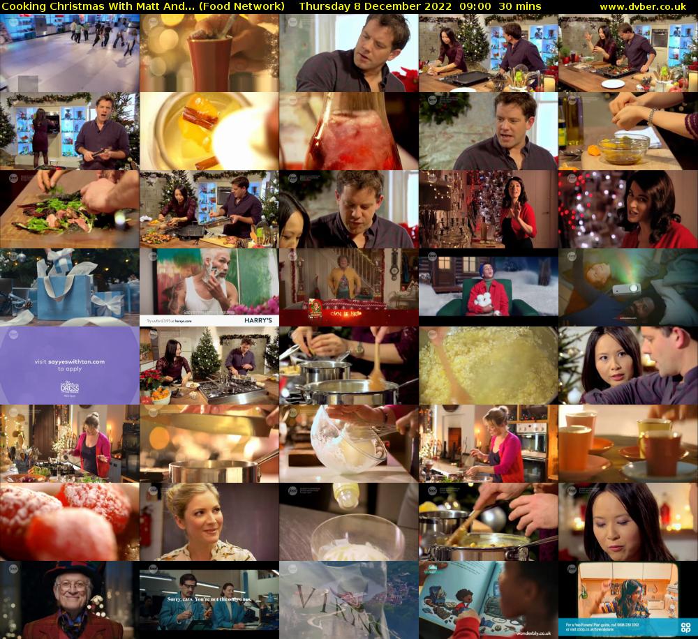 Cooking Christmas With Matt And... (Food Network) Thursday 8 December 2022 09:00 - 09:30
