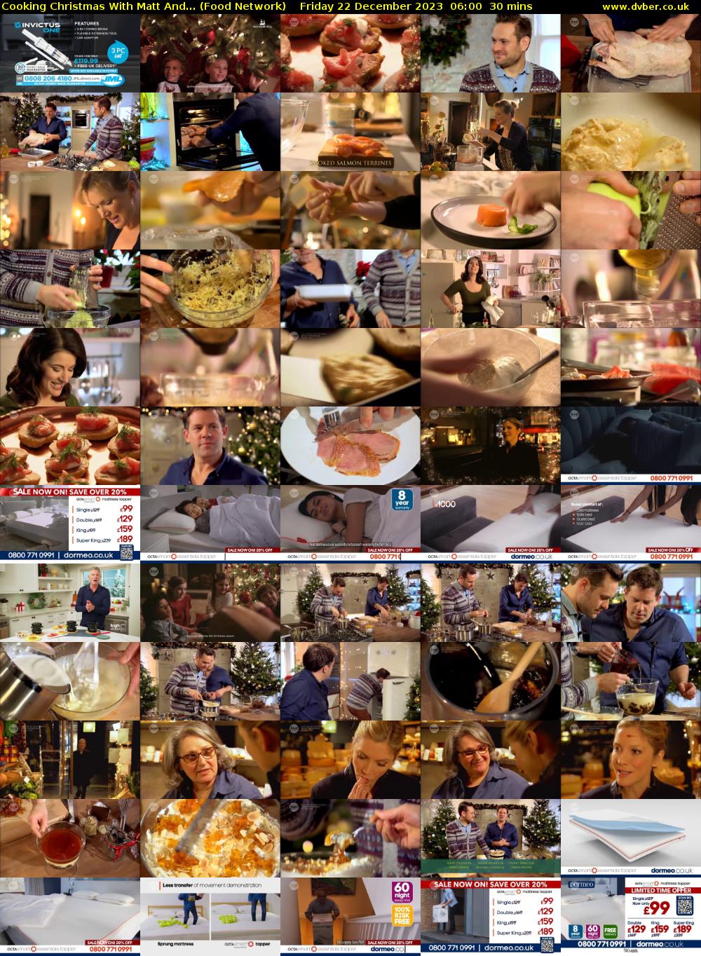 Cooking Christmas With Matt And... (Food Network) Friday 22 December 2023 06:00 - 06:30