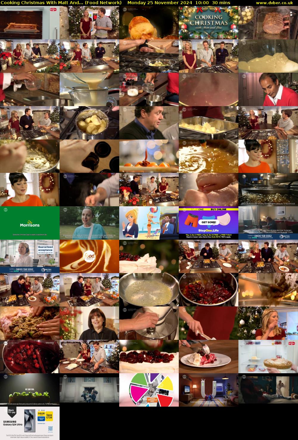 Cooking Christmas With Matt And... (Food Network) Monday 25 November 2024 10:00 - 10:30