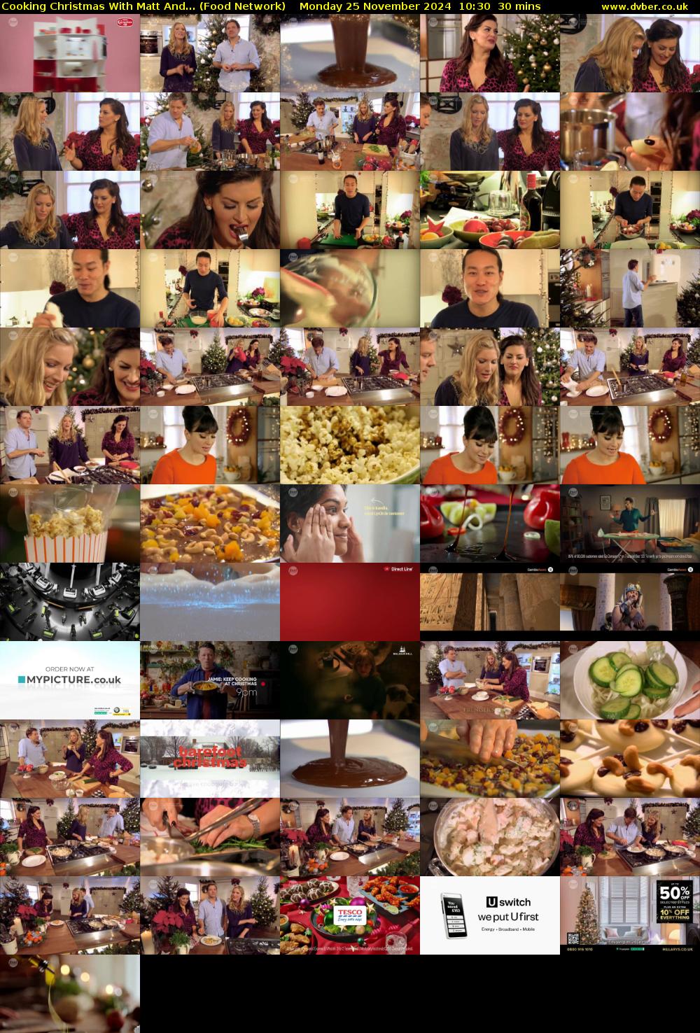 Cooking Christmas With Matt And... (Food Network) Monday 25 November 2024 10:30 - 11:00