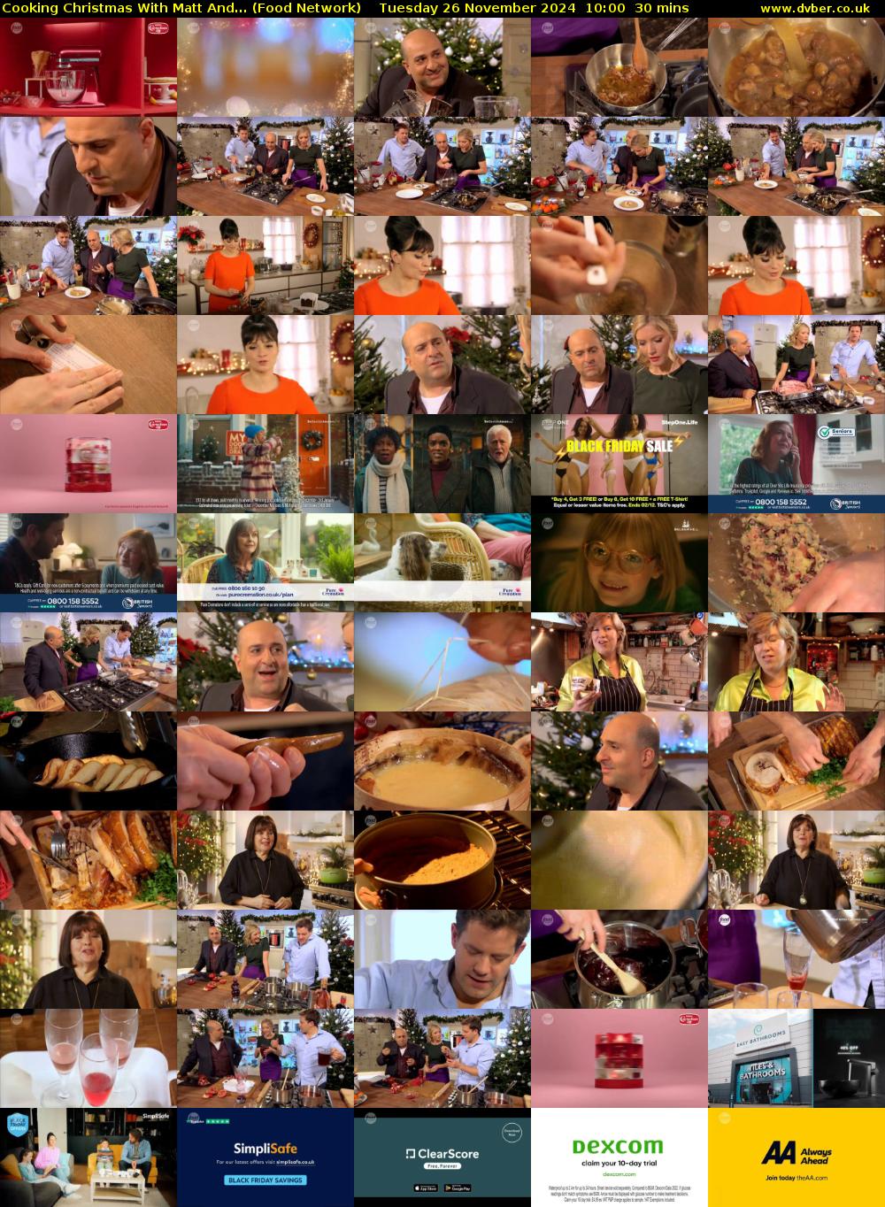 Cooking Christmas With Matt And... (Food Network) Tuesday 26 November 2024 10:00 - 10:30