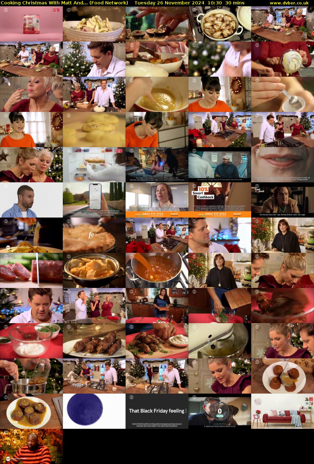 Cooking Christmas With Matt And... (Food Network) Tuesday 26 November 2024 10:30 - 11:00