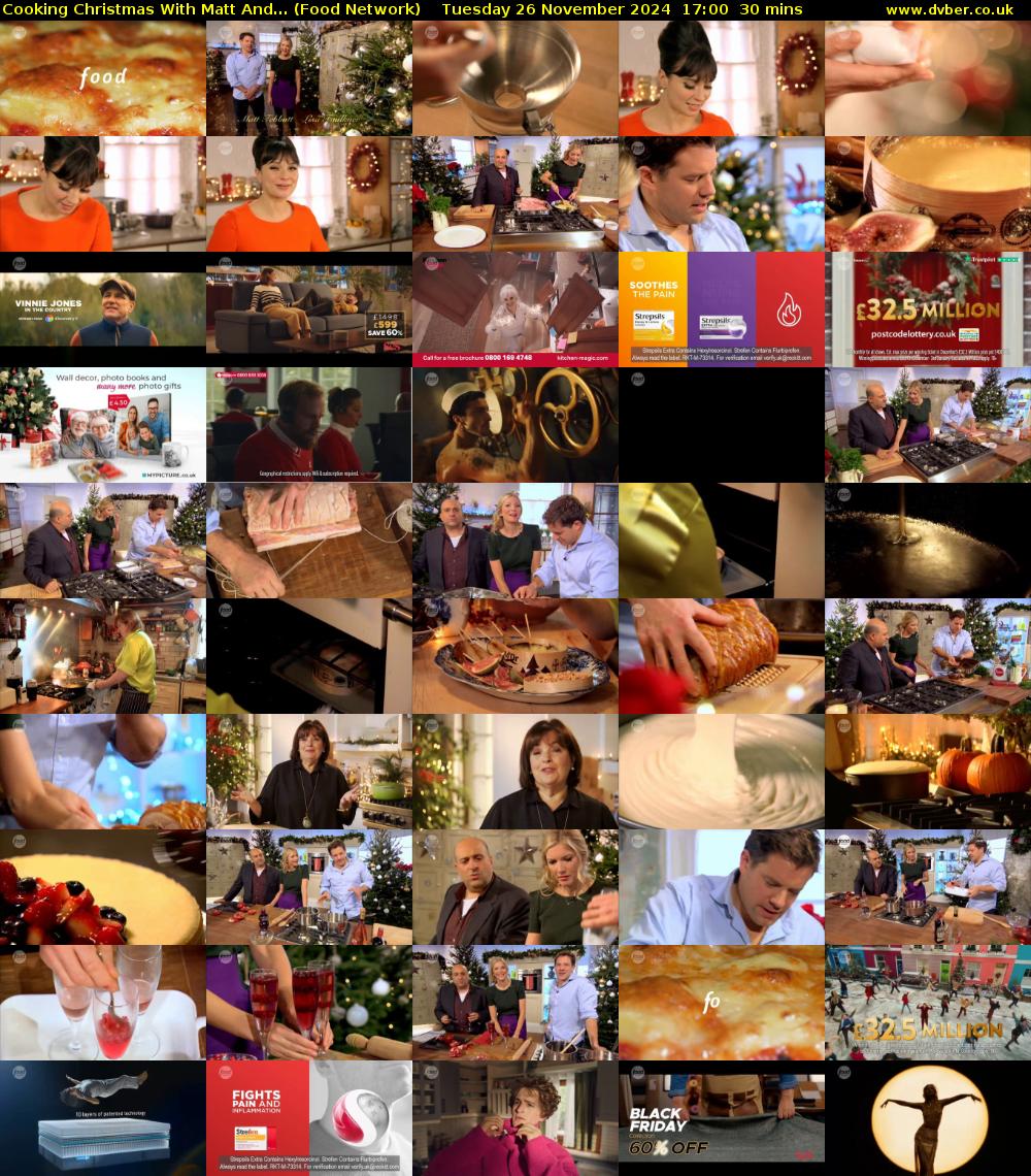 Cooking Christmas With Matt And... (Food Network) Tuesday 26 November 2024 17:00 - 17:30