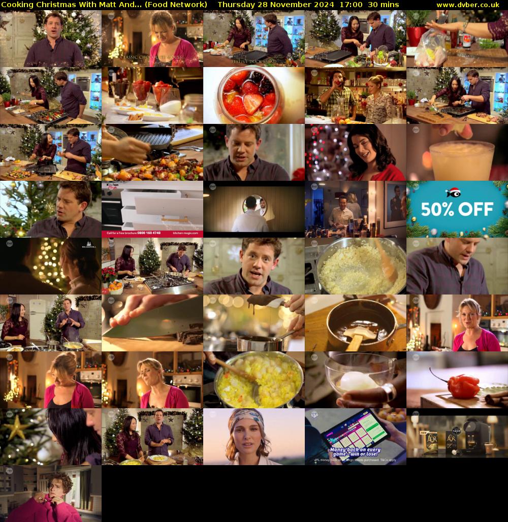 Cooking Christmas With Matt And... (Food Network) Thursday 28 November 2024 17:00 - 17:30
