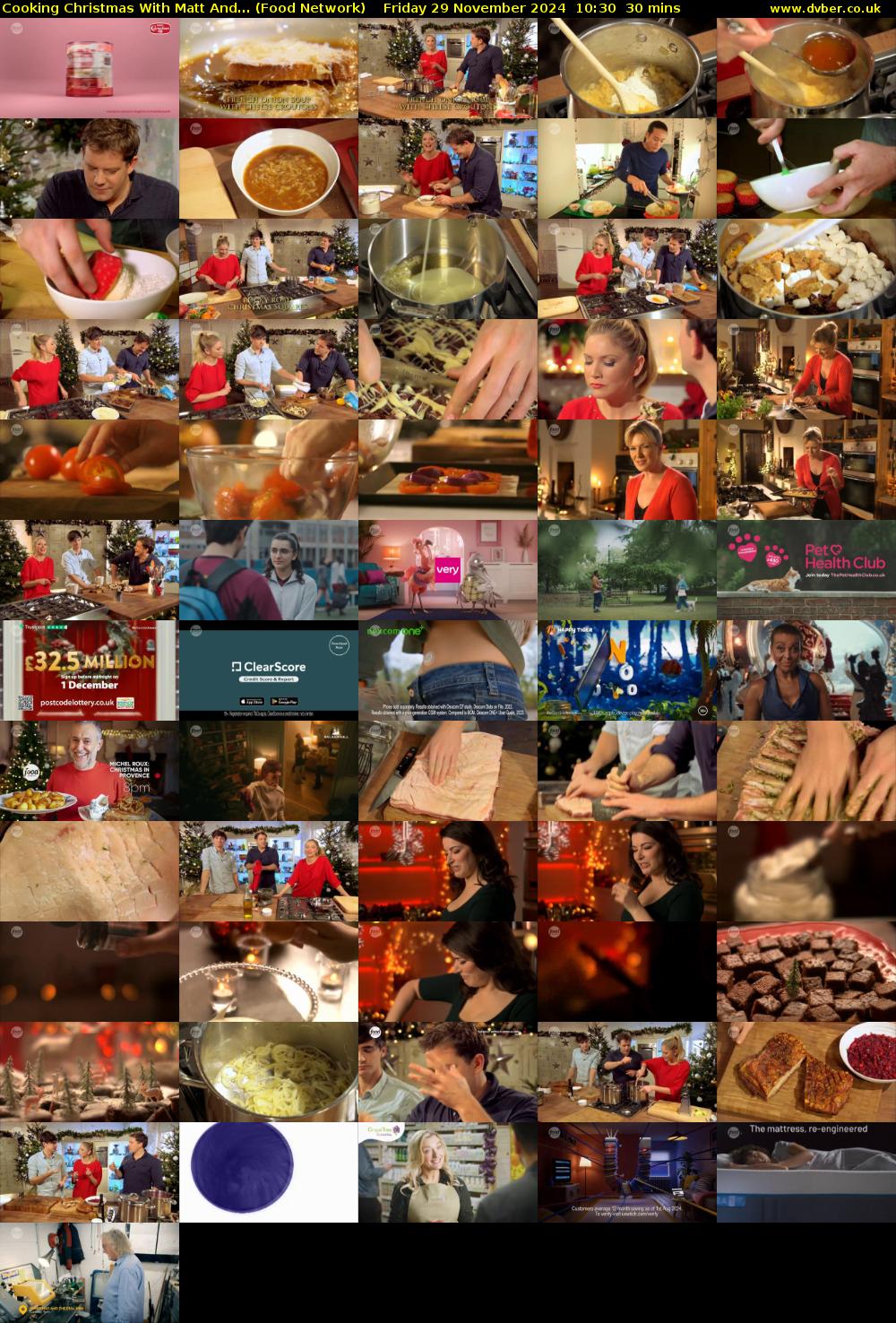 Cooking Christmas With Matt And... (Food Network) Friday 29 November 2024 10:30 - 11:00