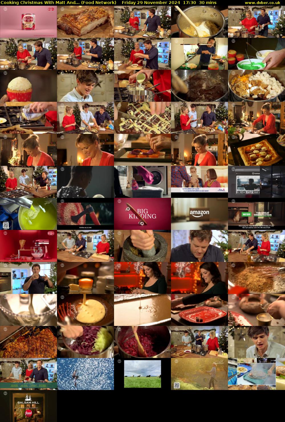 Cooking Christmas With Matt And... (Food Network) Friday 29 November 2024 17:30 - 18:00