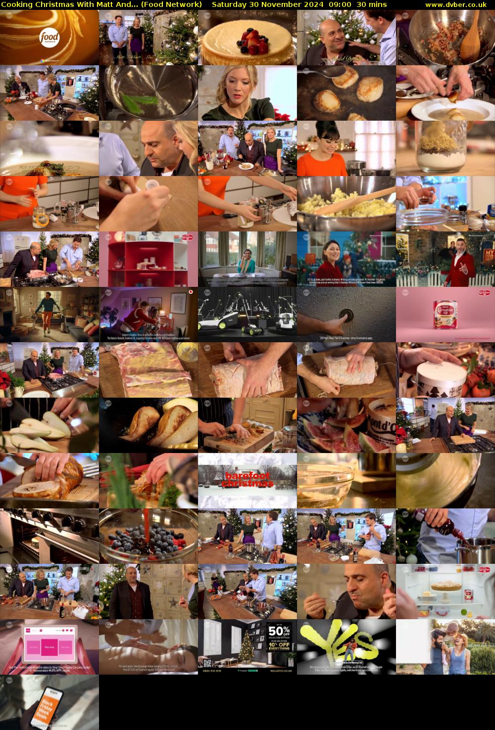 Cooking Christmas With Matt And... (Food Network) Saturday 30 November 2024 09:00 - 09:30