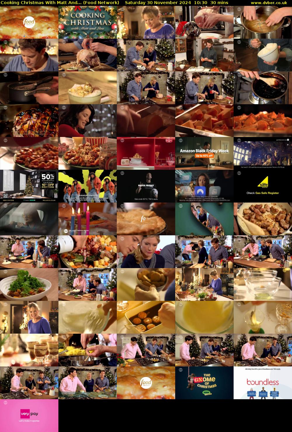 Cooking Christmas With Matt And... (Food Network) Saturday 30 November 2024 10:30 - 11:00