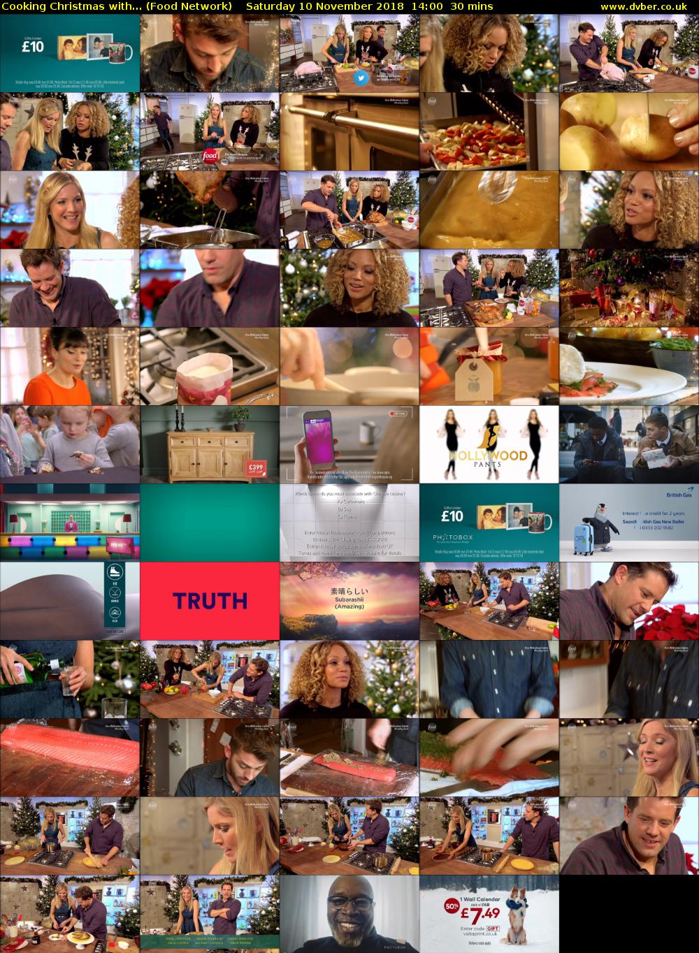 Cooking Christmas with... (Food Network) Saturday 10 November 2018 14:00 - 14:30