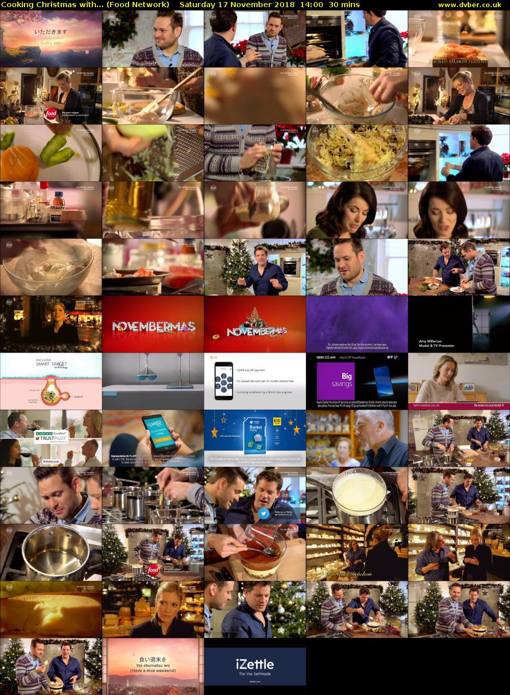 Cooking Christmas with... (Food Network) Saturday 17 November 2018 14:00 - 14:30