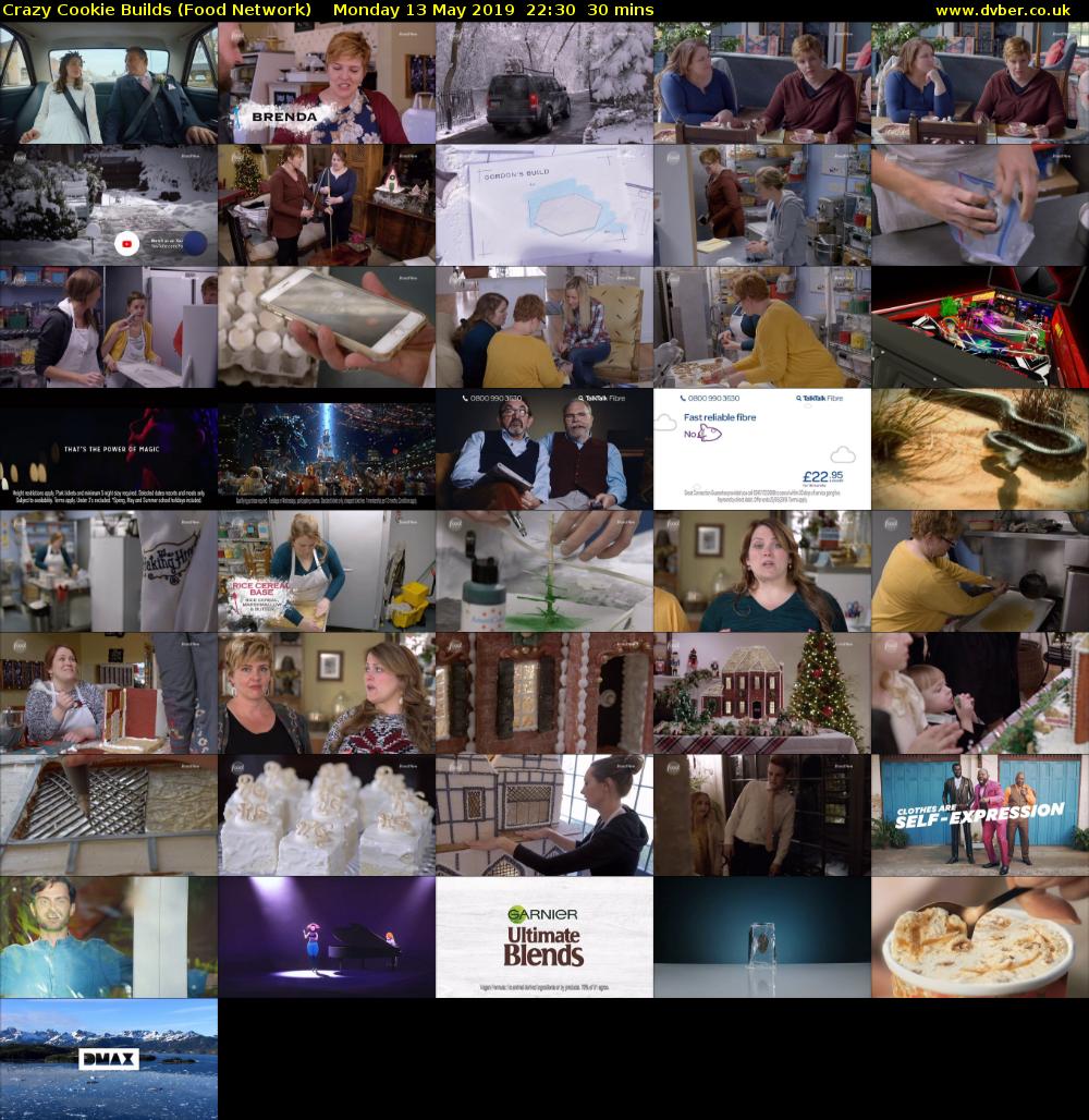 Crazy Cookie Builds (Food Network) Monday 13 May 2019 22:30 - 23:00