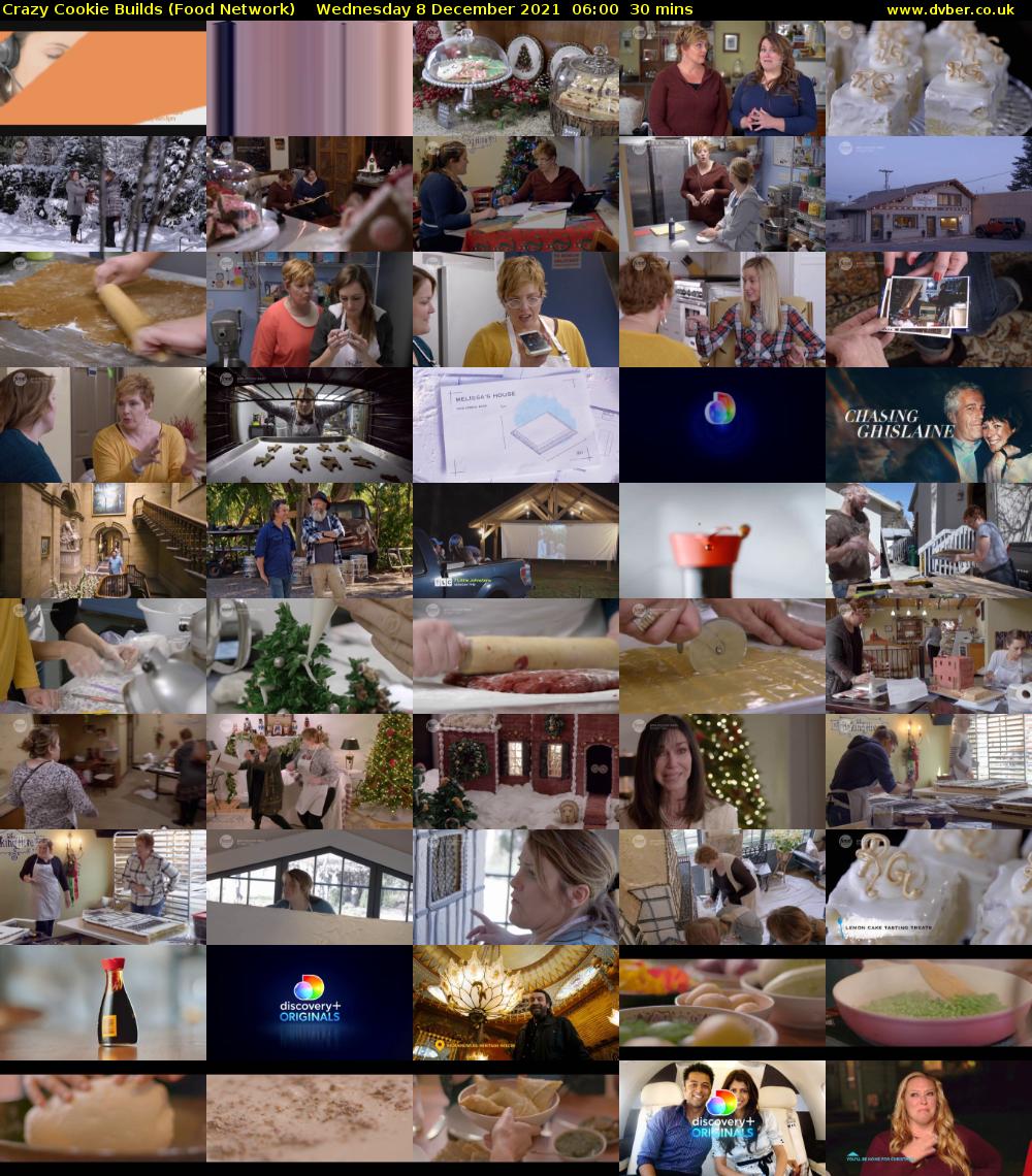 Crazy Cookie Builds (Food Network) Wednesday 8 December 2021 06:00 - 06:30