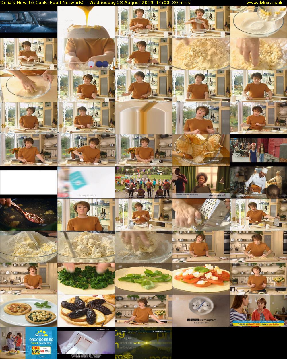 Delia's How To Cook (Food Network) Wednesday 28 August 2019 14:00 - 14:30