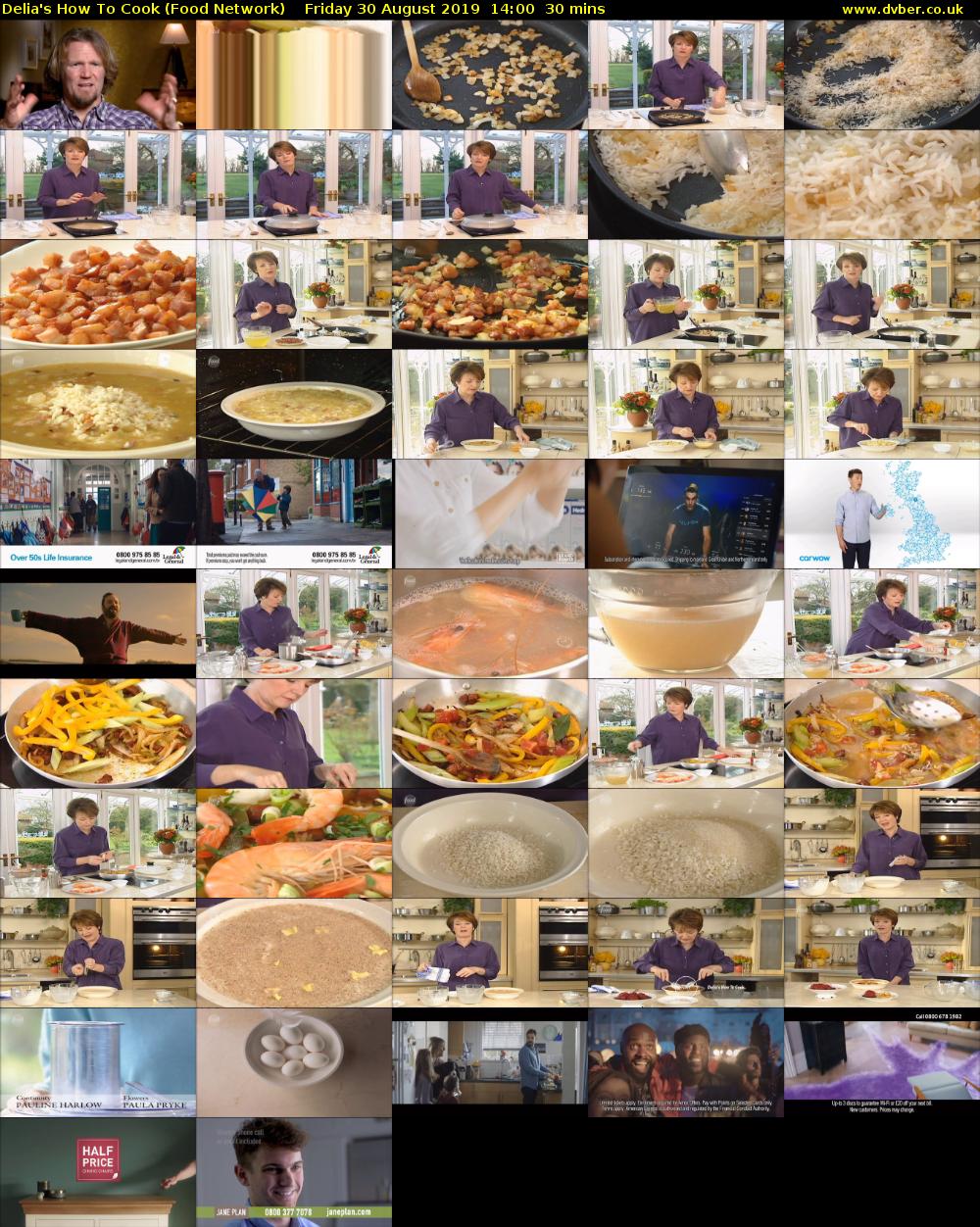 Delia's How To Cook (Food Network) Friday 30 August 2019 14:00 - 14:30