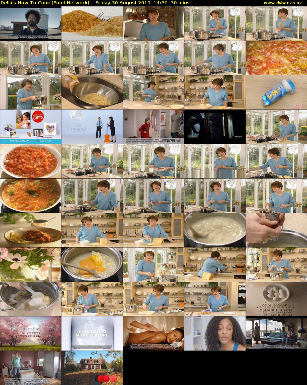 Delia's How To Cook (Food Network) Friday 30 August 2019 14:30 - 15:00
