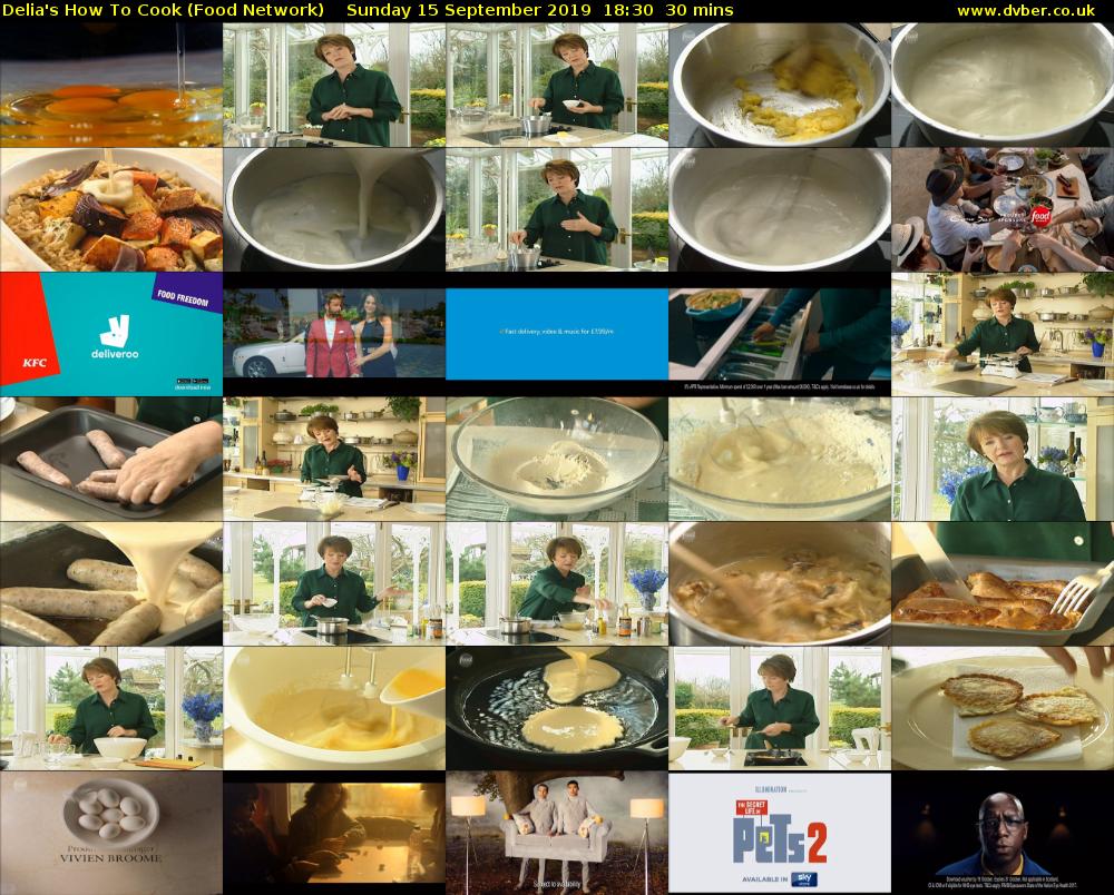 Delia's How To Cook (Food Network) Sunday 15 September 2019 18:30 - 19:00