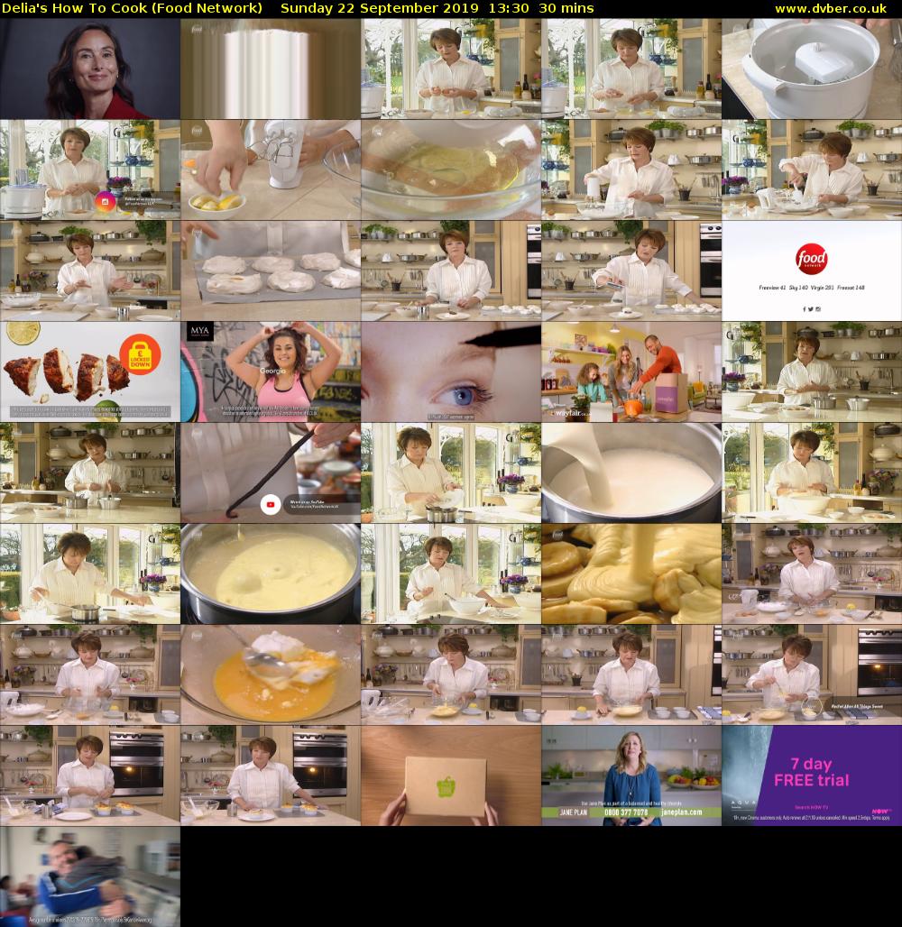 Delia's How To Cook (Food Network) Sunday 22 September 2019 13:30 - 14:00