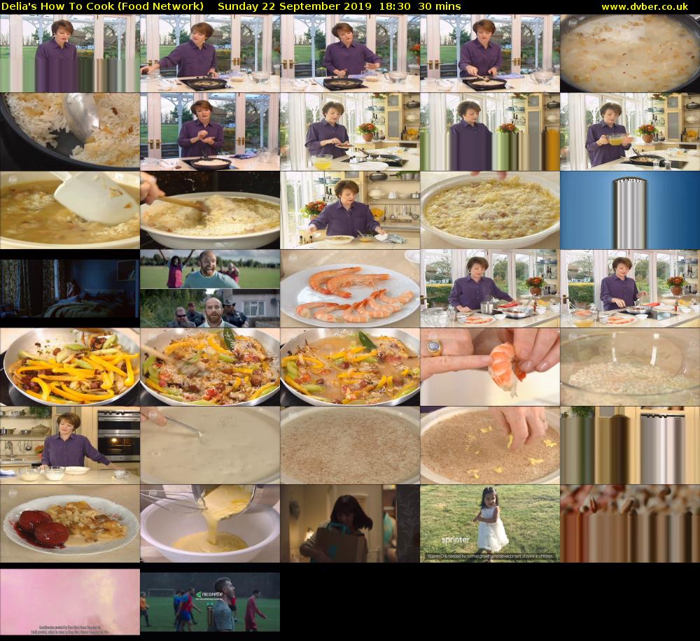 Delia's How To Cook (Food Network) Sunday 22 September 2019 18:30 - 19:00