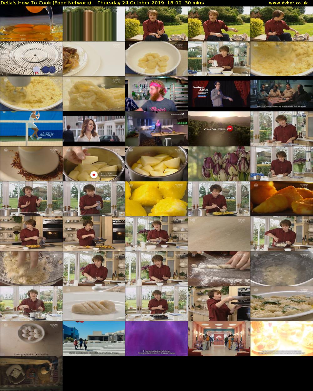 Delia's How To Cook (Food Network) Thursday 24 October 2019 18:00 - 18:30