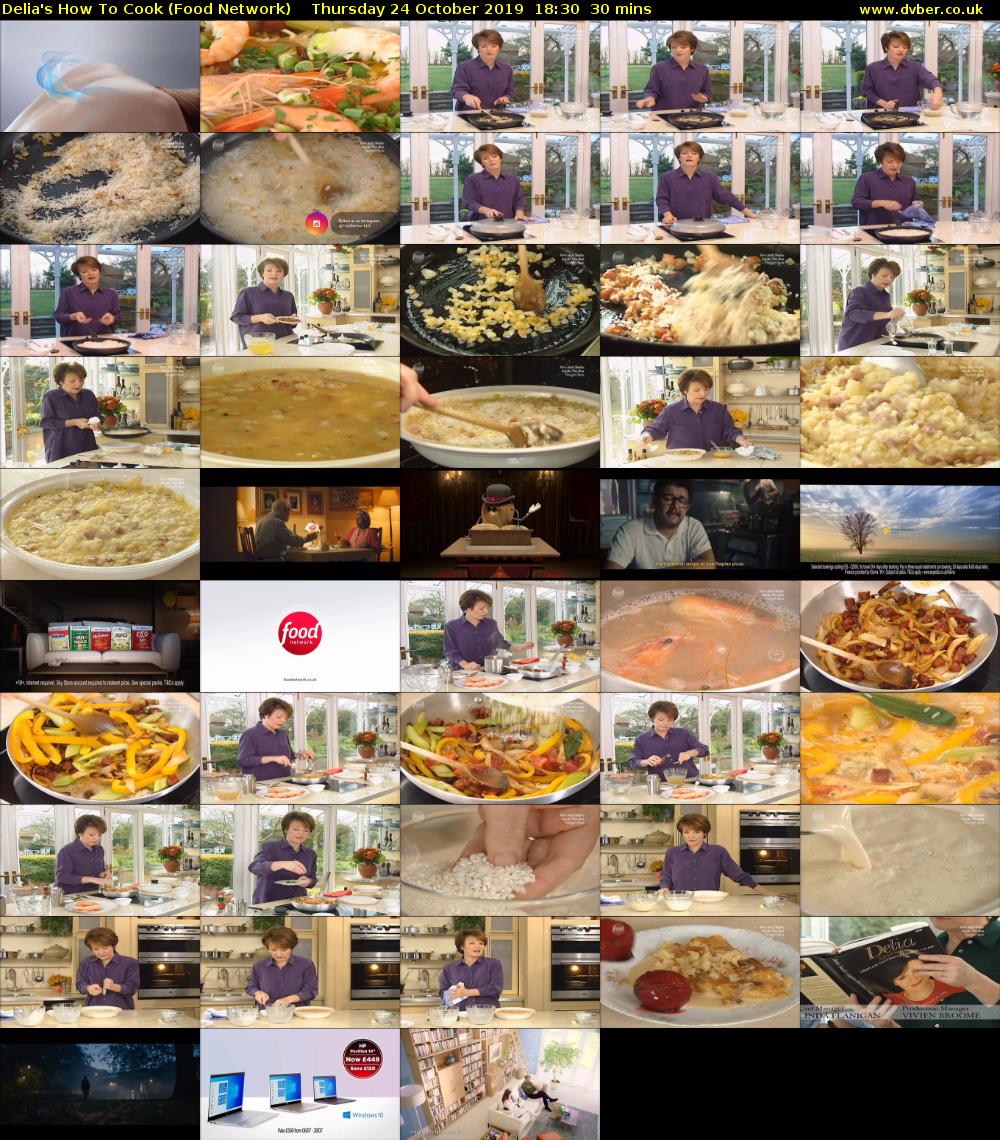 Delia's How To Cook (Food Network) Thursday 24 October 2019 18:30 - 19:00
