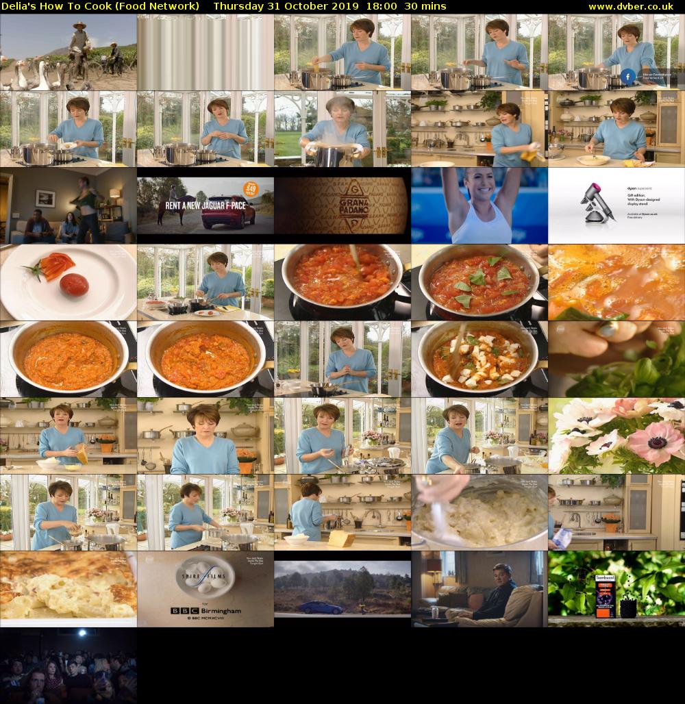 Delia's How To Cook (Food Network) Thursday 31 October 2019 18:00 - 18:30