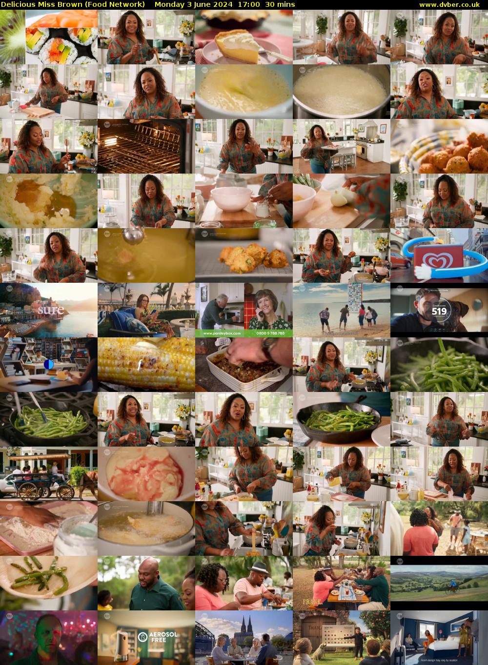 Delicious Miss Brown (Food Network) Monday 3 June 2024 17:00 - 17:30
