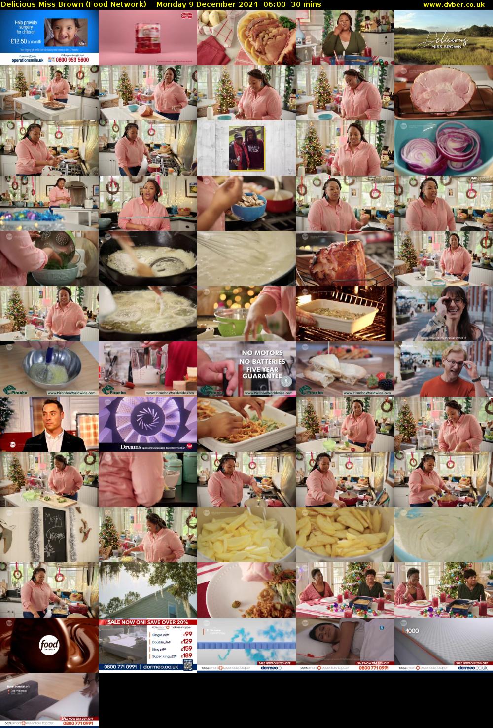 Delicious Miss Brown (Food Network) Monday 9 December 2024 06:00 - 06:30