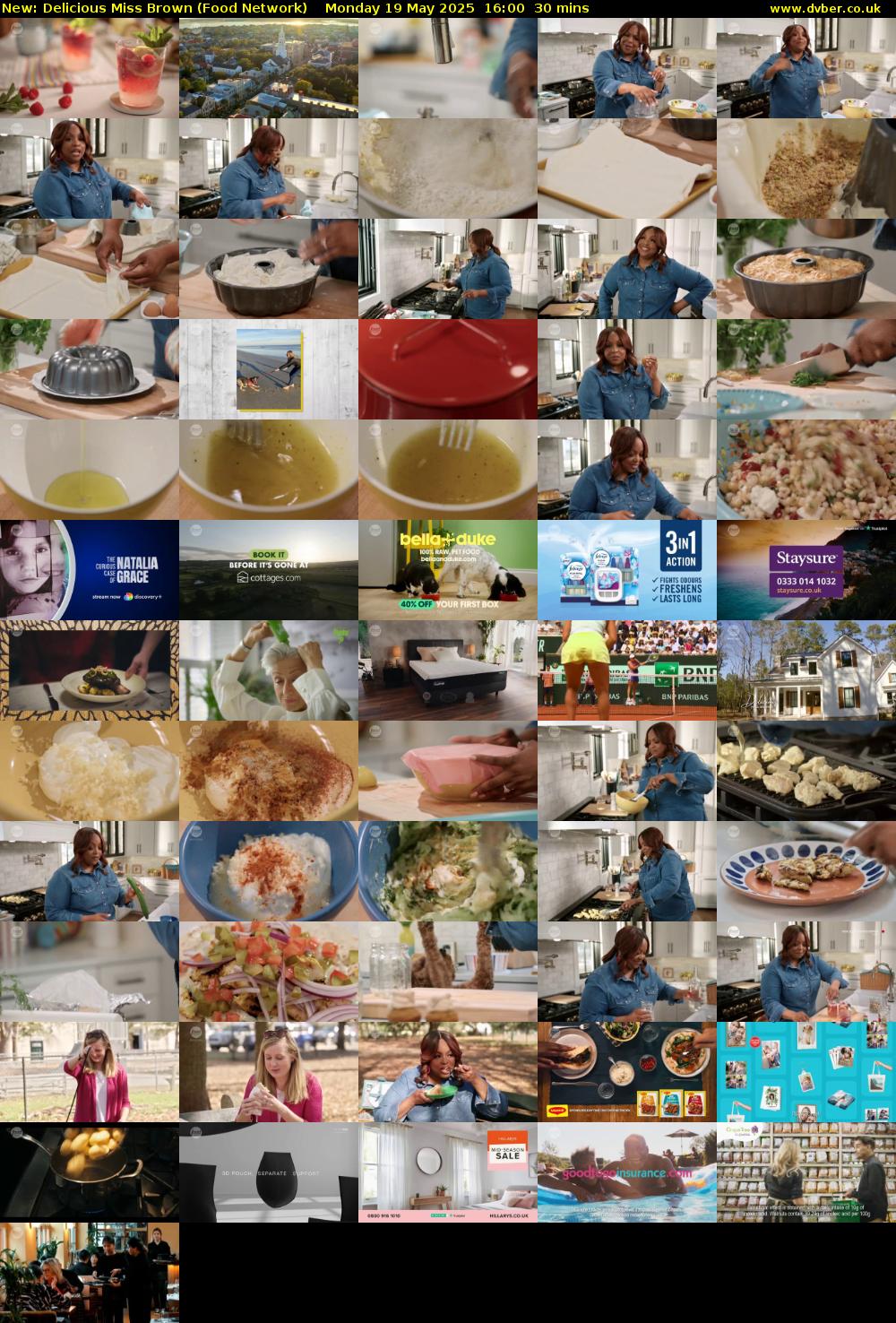 Delicious Miss Brown (Food Network) Monday 19 May 2025 16:00 - 16:30