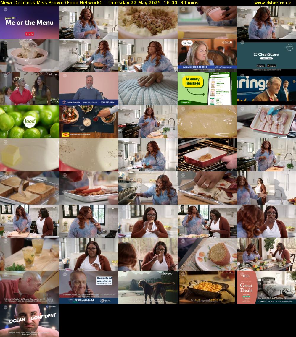 Delicious Miss Brown (Food Network) Thursday 22 May 2025 16:00 - 16:30
