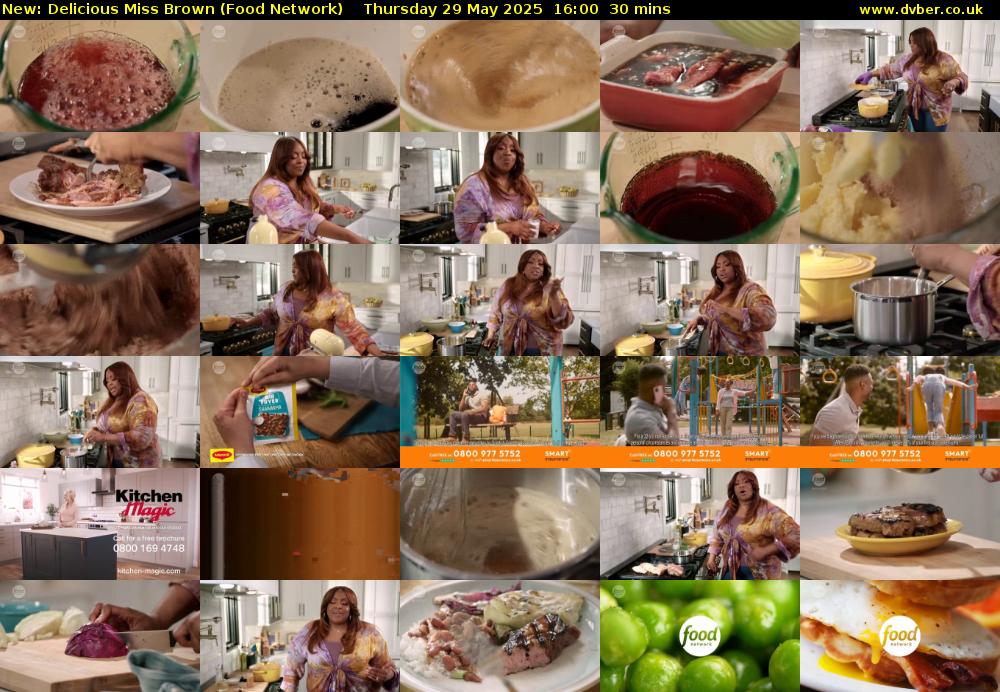 Delicious Miss Brown (Food Network) Thursday 29 May 2025 16:00 - 16:30